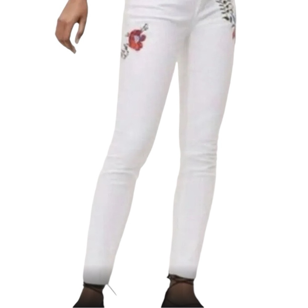 Loft Embroidered Jeans White